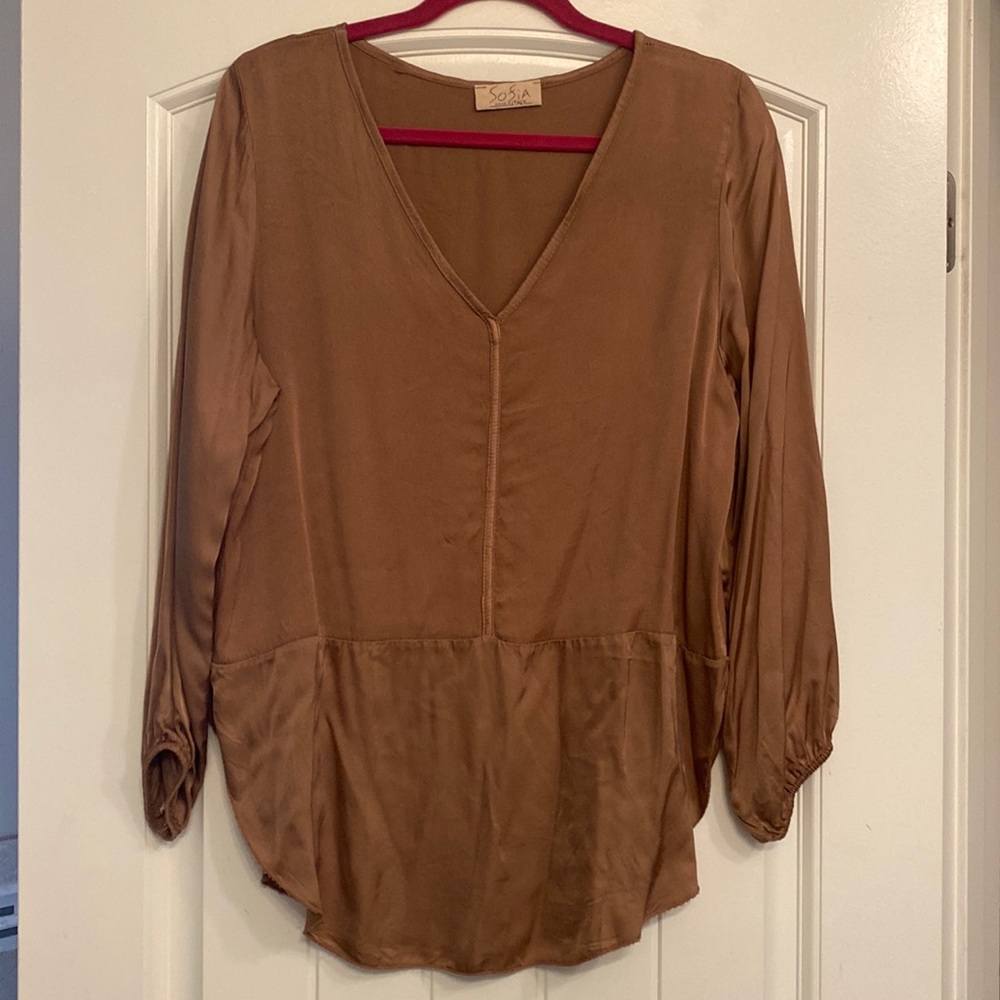Silk copper colored blouse